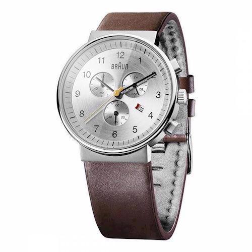 Image of blank rustfri stål Classic quartz med chronograph Herre ur fra Braun